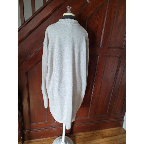 H&M Womens Oversized Knit Sweater Dress XL Gray Acrylic Wool Blend - Picture 3 of 8
